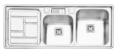 سینک ظرفشویی پرنیان مدل PS1211 استیل توکار