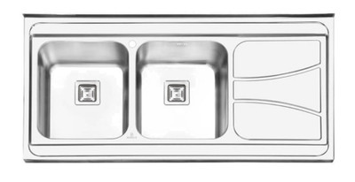 سینک ظرفشویی پرنیان مدل PS1112 استیل روکار