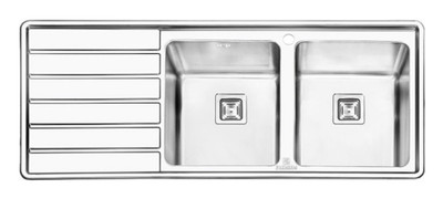 سینک ظرفشویی پرنیان مدل PS1214 استیل فانتزی توکار