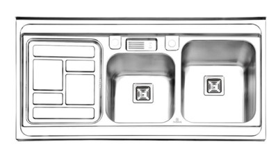 سینک ظرفشویی پرنیان مدل PS1111 استیل روکار