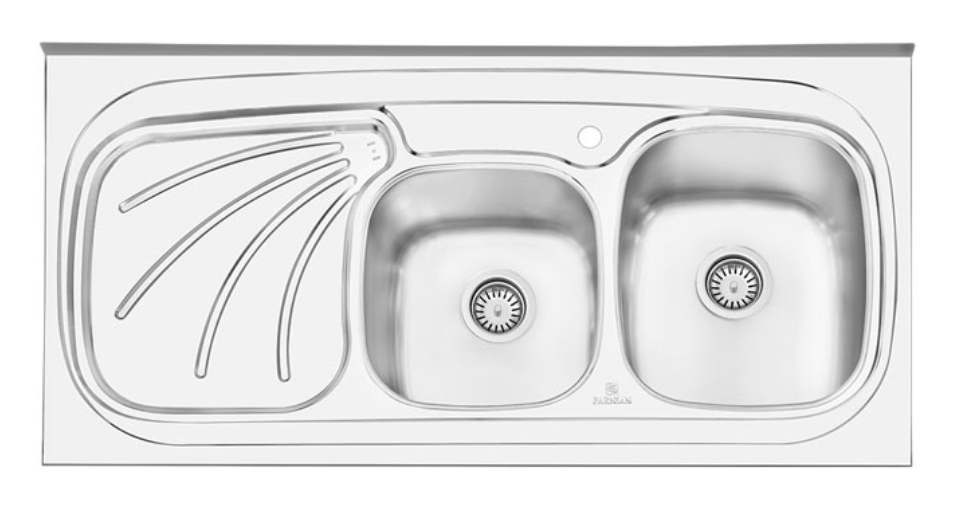 سینک ظرفشویی پرنیان مدل PS1107 استیل روکار